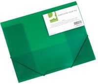 Q-CONNECT elastomap, A4, 3 kleppen en elastieken, transparant PP, groen-2