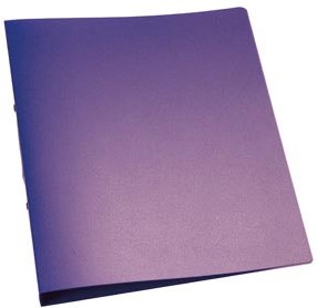 Q-CONNECT ringmap, PP, 2 ringen, 25 mm, transparant paars-3