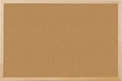Q-CONNECT kurkbord, met houten frame, 90 x 60 cm