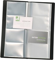 Q-CONNECT visitekaartenmap, Ft 11 x 26 cm, voor 96 kaarten, zwart-2