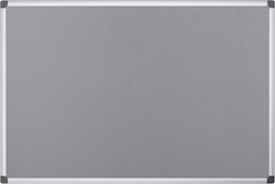 Q-CONNECT textielbord met aluminium frame 60 x 45 cm grijs