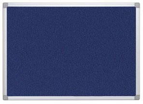 Q-CONNECT textielbord met aluminium frame 60 x 45 cm blauw-2