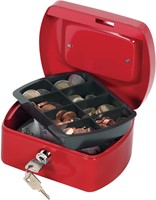 Q-CONNECT geldkoffer, 155 x 120 x 75 mm, rood-2