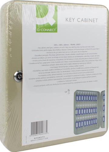 Q-CONNECT sleutelkast voor 54 sleutelhangers grijs-3