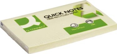 Q-CONNECT Quick Notes Recycled, ft 76 x 127 mm, 100 vel, geel-2