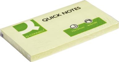 Q-CONNECT Quick Notes, ft 76 x 127 mm, 100 vel, geel-2