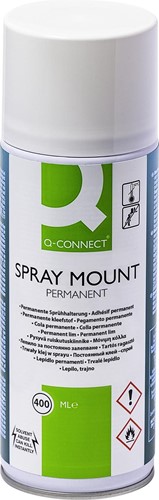 Q-CONNECT Quick Mount spray, permanent, spuitbus van 400 ml