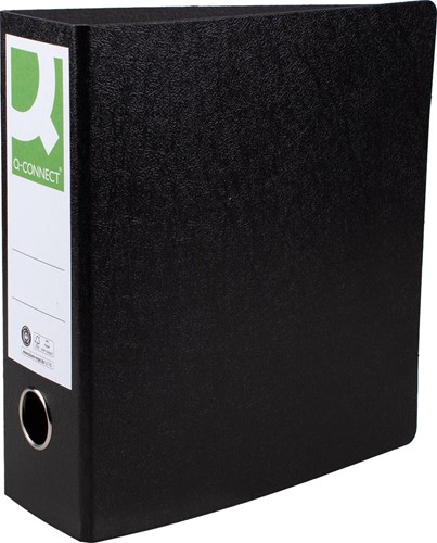 Q-CONNECT ordner, voor ft A5, uit karton, staand, rug van 8 cm, zwart