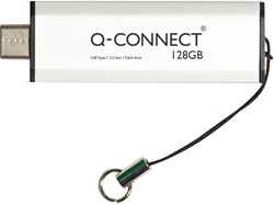 Q-CONNECT USB-C stick 3.2 Gen1, zilver, 128 GB