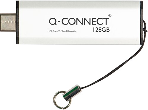 Q-CONNECT USB-C stick 3.2 Gen1, zilver, 128 GB
