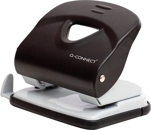 Q-CONNECT Light Duty perforator, metaal, 30 blad, zwart