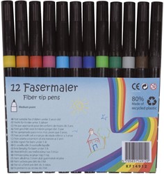 Q-CONNECT viltstift, geassorteerde kleuren, pak van 12 stuks