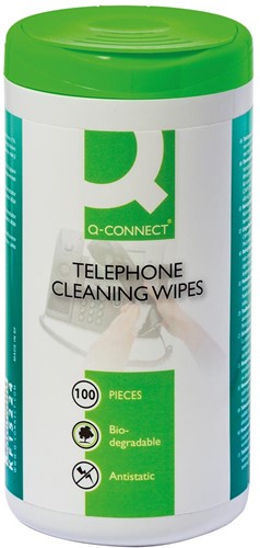 Q-CONNECT reinigingsdoekjes voor telefoon pak van 100 doekjes