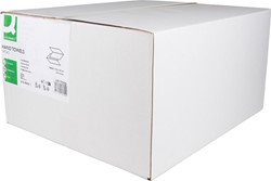 Q-CONNECT handdoek, papier, V-vouw, 2-laags, 200 vel, pak van 16 stuks , 100 % cellulose