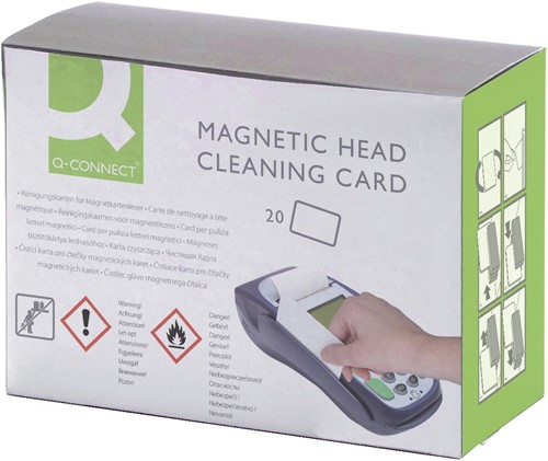 Q-CONNECT reinigingskaart, voor kaartlezers, pak van 20 stuks