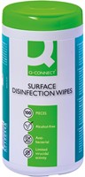 Q-CONNECT reinigingsdoekjes voor oppervlakken desinfecterend pak van 100 doekjes
