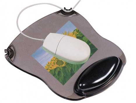 Q-CONNECT muismat, gel, met polssteun, grijs-2