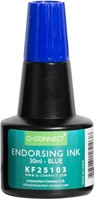 Q-CONNECT stempelinkt, flesje van 28 ml, blauw