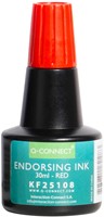 Q-CONNECT stempelinkt, flesje van 28 ml, rood