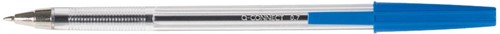 Q-CONNECT balpen, met dop, 0,7 mm, medium punt, blauw, doos van 50 stuks