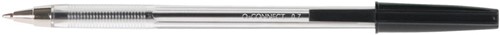 Q-CONNECT balpen, met dop, 0,7 mm, medium punt, zwart