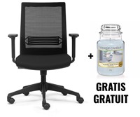 ACTIE EUROSEATS: 1 x bureaustoel Evora (ref. EVO1010) + GRATIS 1 x Yankee kaars, 623 g