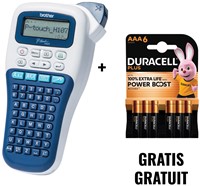 ACTIE BROTHER - DURACELL: 1 x PT-H107B + GRATIS 1 x batterij Plus 100% AAA, 6 stuks