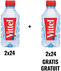 ACTIE VITTEL: 2 + 2 GRATIS: Vittel water, fles van 33 cl, pak van 24 stuks (ref. 51911)