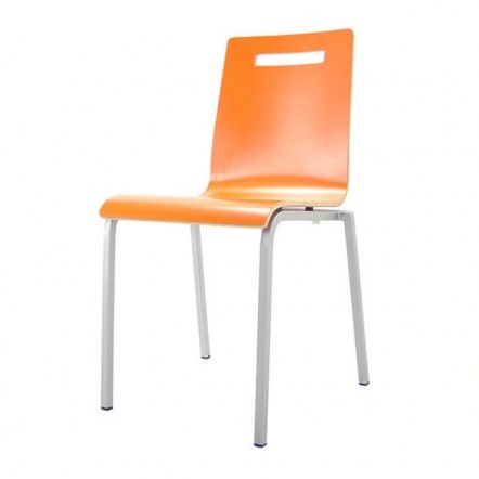 Kantinestoel Oscar 4-poots vierkant frame houten stoel vergaderstoel5.jpg