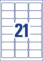 Avery transparante Crystal Clear etiketten ft 63,5 x 38,1 mm, 525 etiketten, 21 per vel-2