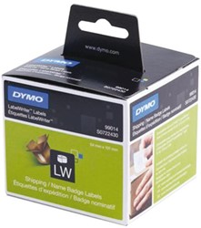 LABEL ETIKET DYMO 99014 54MMX101MM BADGE WIT HUISMERK 220 ETIKETTEN