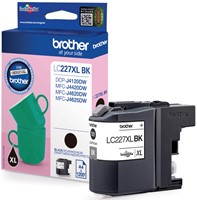 Brother inktcartridge, 1.200 pagina's, OEM LC-227XLBK, zwart, op blister