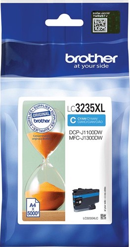 Brother inktcartridge, 5.000 pagina's, OEM LC3235XLC, cyaan