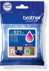 Brother inktcartridge, 500 pagina's, OEM LC-521M, magenta