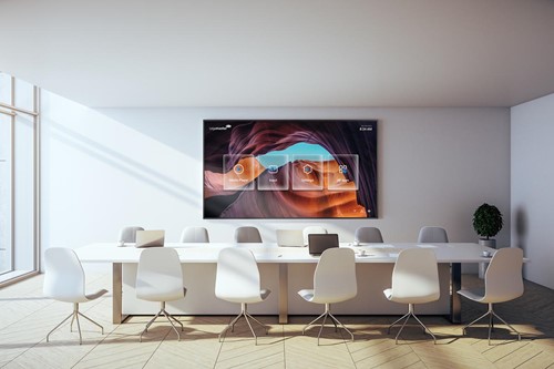 Legamaster monitor met muurkolom, 75 inch-3