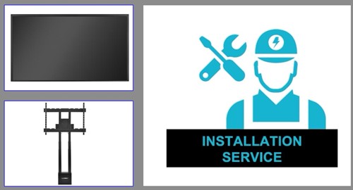 Legamaster Android touch monitor met muurkolom, 65 inch-2