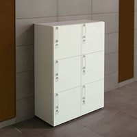HOUTEN LOCKERKAST NOVA 6-DEURS HOOGTE 109CM-2