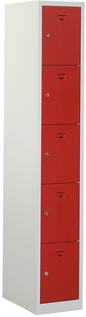 staal elektrode bevroren Premium Locker 1 kolom 5 deuren 30 cm breed One-Stop-Office-Shop.nl