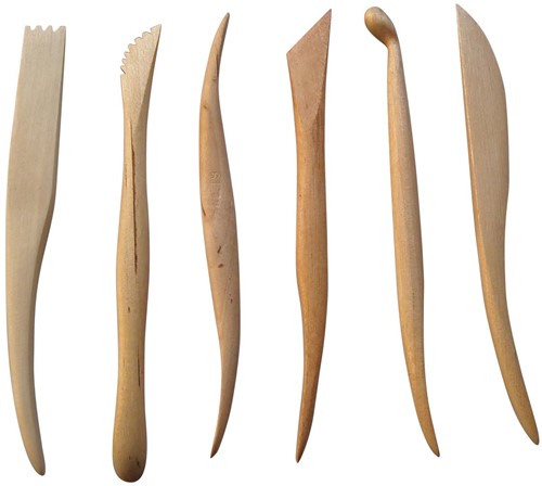 Boetseerspatel, set met 6 stuks