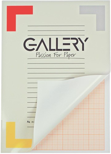 Gallery millimeterpapier, ft 21 x 29,7 cm (A4), blok van 50 vel