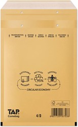Comebag luchtkussenenveloppen, ft 180 x 265 mm, met stripsluiting, bruin, doos van 100 stuks