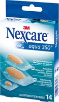 3M pleister Nexcare Aqua 360° 3 formaten, pak van 14 stuks