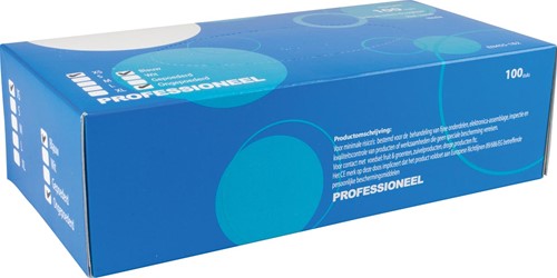 Handschoenen uit nitril,  extra small, blauw, doos van 100 stuks-2