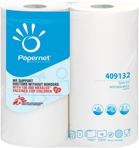 Papernet keukenrol Special, 2-laags, 48 vellen, pak van 2 rollen