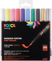 Uni POSCA paintmarker PCF-350, 1 - 10 mm, etui van 10 geassorteerde kleuren
