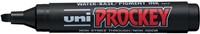 Uni-ball permanent marker Prockey PM-126, schuine punt, large, zwart