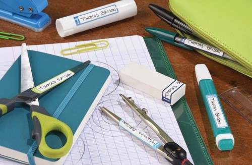 Avery Family mini naametiketten, ft 5 x 1 cm, blauw/groen, ophangbare etui met 30 etiketten-3