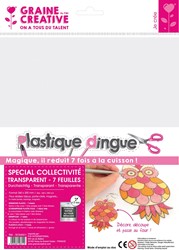 Graine Créative krimpplastiek, transparant, etui van 7 vel