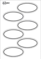 Avery Family ovale oplosbare etiketten, ft 5,5 x 3 cm, ophangbare etui met 18 etiketten-2