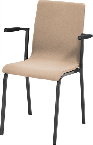 Stoel Oscar Vergaderstoel Kantinestoel Kuip Geheel Gestoffeerd Vierkant Frame Stapelbaar .jpg